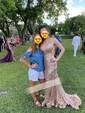 Mermaid V-neck Backless Sparkly Sequin Prom Dresses