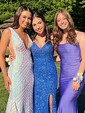Mermaid V-neck Backless Sparkly Sequin Prom Dresses