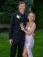 Sheath/Column V-neck Sparkly Sequin Prom Dresses With Appliques