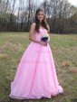 Ball Gown Sweetheart Glitter Floor-length Prom Dresses