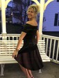 Elegant Burgundy Skater Asymmetrical Homecoming Dresses