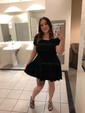 Elegant Burgundy Skater Asymmetrical Homecoming Dresses