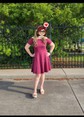 Elegant Burgundy Skater Asymmetrical Homecoming Dresses