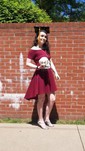 Elegant Burgundy Skater Asymmetrical Homecoming Dresses