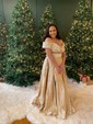 Ball Gown Off-the-shoulder Satin Modest Prom Dresses With Ruched