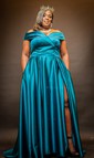 Ball Gown Off-the-shoulder Satin Modest Prom Dresses With Ruched