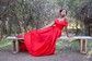 Ball Gown Off-the-shoulder Satin Modest Prom Dresses With Ruched