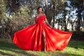 Ball Gown/Princess Sweep Train Off-the-shoulder Satin Split Front Prom Dresses