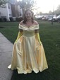 Ball Gown/Princess Sweep Train Off-the-shoulder Satin Split Front Prom Dresses