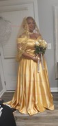 Ball Gown Off-the-shoulder Satin Modest Prom Dresses With Ruched