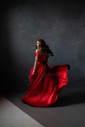 Ball Gown/Princess Sweep Train Off-the-shoulder Satin Split Front Prom Dresses