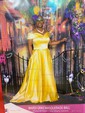 Ball Gown Off-the-shoulder Satin Modest Prom Dresses With Ruched