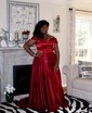 Ball Gown/Princess Sweep Train Off-the-shoulder Satin Split Front Prom Dresses