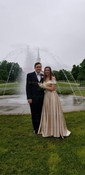 Ball Gown Off-the-shoulder Satin Modest Prom Dresses With Ruched