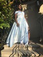 Ball Gown Off-the-shoulder Satin Modest Prom Dresses With Ruched