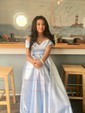 Ball Gown Off-the-shoulder Satin Modest Prom Dresses With Ruched