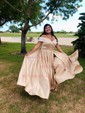 Ball Gown Off-the-shoulder Satin Modest Prom Dresses With Ruched