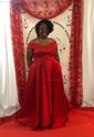 Ball Gown Off-the-shoulder Satin Modest Prom Dresses With Ruched