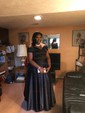 Ball Gown Off-the-shoulder Satin Modest Prom Dresses With Ruched