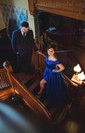 Ball Gown Off-the-shoulder Satin Modest Prom Dresses With Ruched