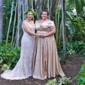 Ball Gown Off-the-shoulder Satin Modest Prom Dresses With Ruched