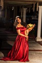 Ball Gown Off-the-shoulder Satin Modest Prom Dresses With Ruched