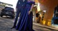 Ball Gown Off-the-shoulder Satin Modest Prom Dresses With Ruched