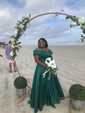 Ball Gown Off-the-shoulder Satin Modest Prom Dresses With Ruched