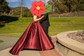 Ball Gown/Princess Sweep Train Off-the-shoulder Satin Split Front Prom Dresses