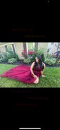 Ball Gown Scoop Neck Tulle Prom Dresses With Appliques