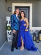 Ball Gown Scoop Neck Tulle Prom Dresses With Appliques