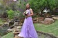 Ball Gown/Princess Sweep Train Scoop Neck Tulle Appliques Lace Prom Dresses