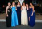 A-line Scoop Neck Satin Prom Dresses With Ruched
