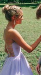 Ball Gown V-neck Floor-length Tulle Prom Dresses