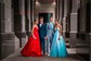Ball Gown V-neck Floor-length Tulle Prom Dresses