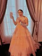 Ball Gown Sweetheart Tulle Corset Prom Dresses With Ruched