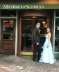 Princess Strapless Lace Tulle Ruffle Prom Dresses With Appliques