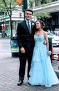 Princess Strapless Lace Tulle Ruffle Prom Dresses With Appliques