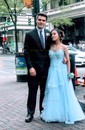 Princess Sweetheart Lace Tulle Sweep Train Appliques Lace Prom Dresses