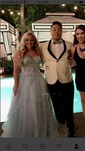 Princess Strapless Lace Tulle Ruffle Prom Dresses With Appliques
