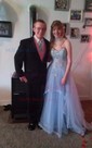 Princess Strapless Lace Tulle Ruffle Prom Dresses With Appliques