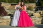 Ball Gown/Princess Sweep Train Scoop Neck Tulle Appliques Lace Prom Dresses