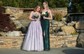 Ball Gown Scoop Neck Tulle Prom Dresses With Appliques