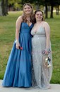 A-line V-neck Lace Sparkly Prom Dresses With Star
