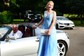 Ball Gown V-neck Tulle Lace Prom Dresses With Appliques Lace