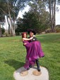 Ball Gown V-neck Tulle Prom Dresses With Appliques