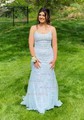 Mermaid Scoop Neck Tulle Prom Dresses With Appliques