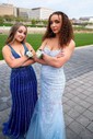 Mermaid Scoop Neck Tulle Prom Dresses With Appliques