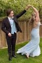Mermaid Scoop Neck Tulle Prom Dresses With Appliques