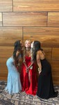Mermaid Scoop Neck Tulle Prom Dresses With Appliques